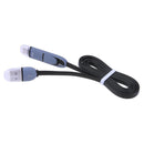 2 in 1 Micro USB+Type-C Sync Data and Charging Cable for Android (Black)