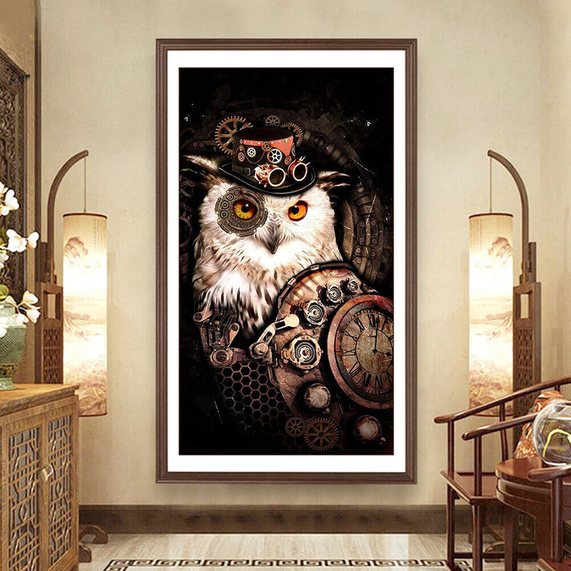 Full Round Drill Diamond Painting Owl Mosaic Kits Picture Rhinestone Artwor
