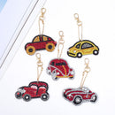 5pcs DIY Diamond Painting Cartoon Car Keychain Full Special Shaped (QC011) Newly