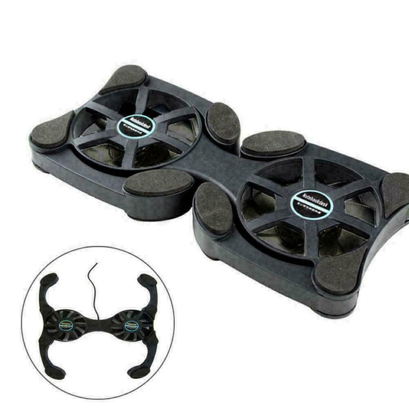 Foldable Mini Notebook Cooler Laptop USB Double Cooling 7T6T V0L1 Fan Stand Z0U6