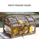 Plastic Clear Pirate Treasure Box Crystal Gem Jewelry Case Storage Chest