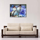 Blue Butterfly 5D Diamond DIY Painting Kit Home Decor Craft 30 X 25cm