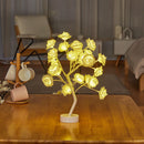 LED Rose Flower Tree Light Fairy Table Ornament Lamp Wedding Decor (White) Newly