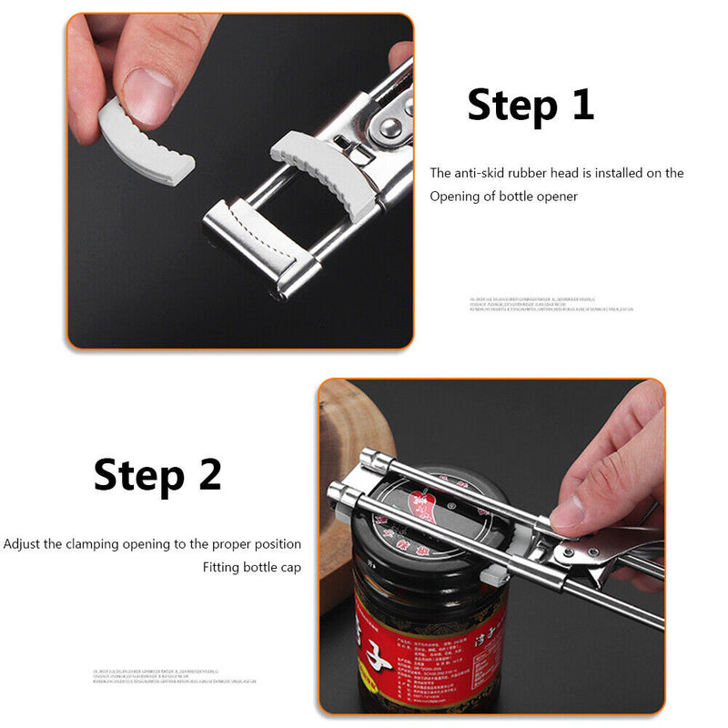 Beer Can Opener Adjustable Stainless Steel Kitchen Tools Jar Bottle Opener