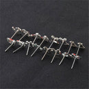 Jewelry Santa Deer 8Pcs/Set Gift Christmas Tree Snowflake Xams Stud Earrings