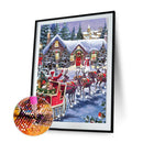 Diamond Painting Elk carriage Full Round Rhinestone Wall