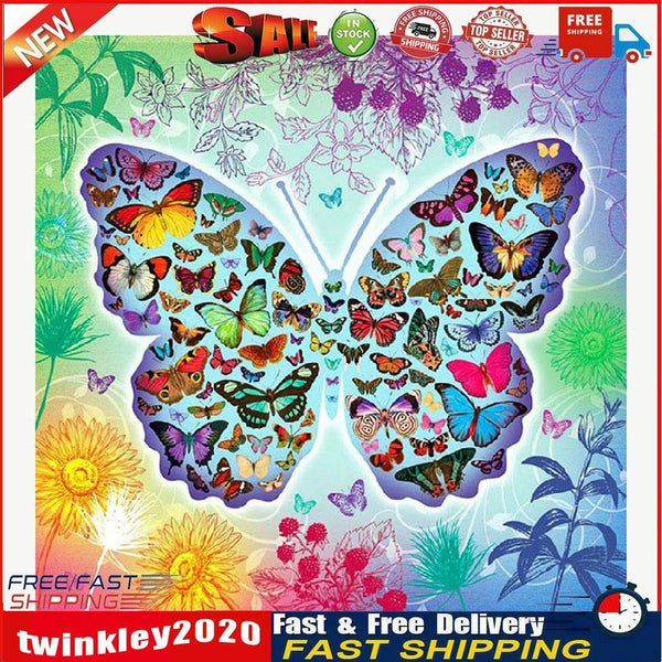 5D DIY Full Drill Diamond Painting Butterfly Embroidery Mosaic Craft Kit Newly