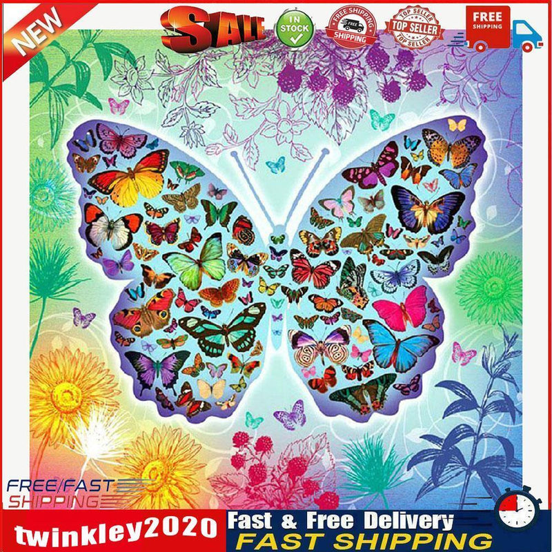 5D DIY Full Drill Diamond Painting Butterfly Embroidery Mosaic Craft Kit Newly