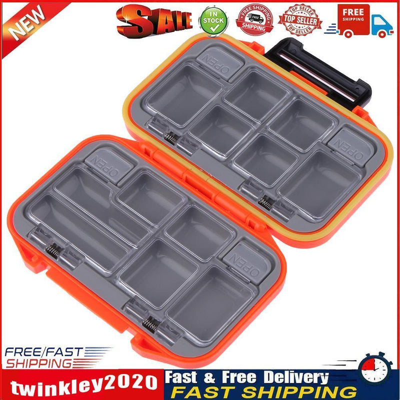 Outdoor 12 Grid Waterproof Lure Hook Bait Fishing Tackle Storage Box Case Newly