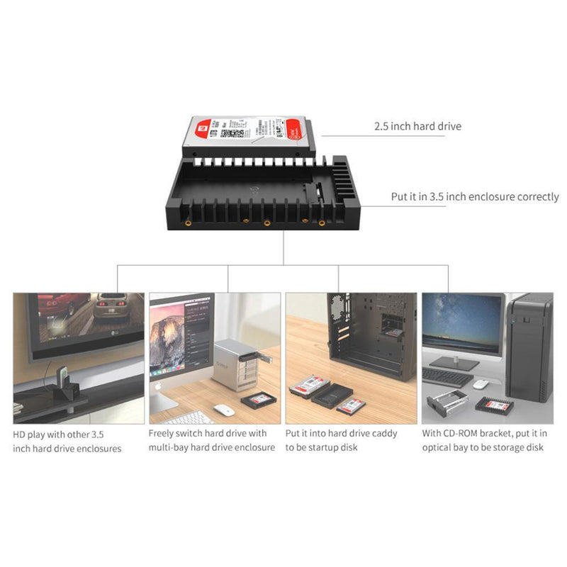 ORICO 1125SS 2.5 Inch to 3.5 Inch HDD Adapter SSD Hard Disk Drive Caddy
