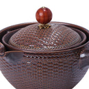 Portable Chinese Gongfu Kung Fu Tea Set Rotating Ceramic Teapot Teaware (C)