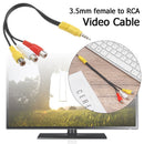 Male to Female Audio Video 3.5mm Jack to 3 RCA Adapter Wire AV Cord Audio Cable
