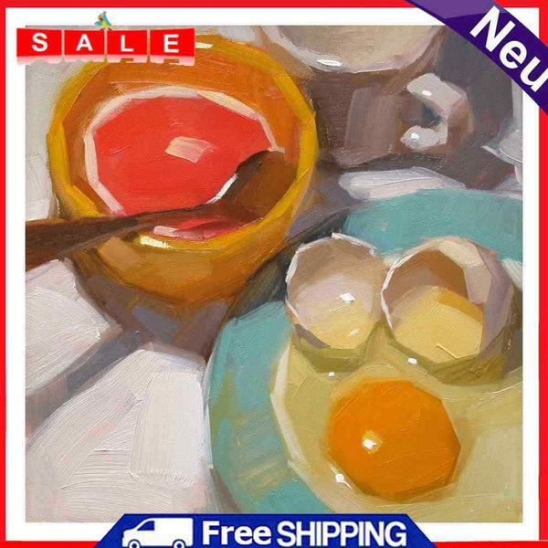 Eggs Fruits Oil Paint By Numbers Kits Canvas Drawing DIY Coloring Picture Crafts