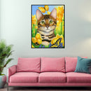 Handmade Cat 5D DIY Full Square Drill Drawing Kit Art Diamond Painting for Home