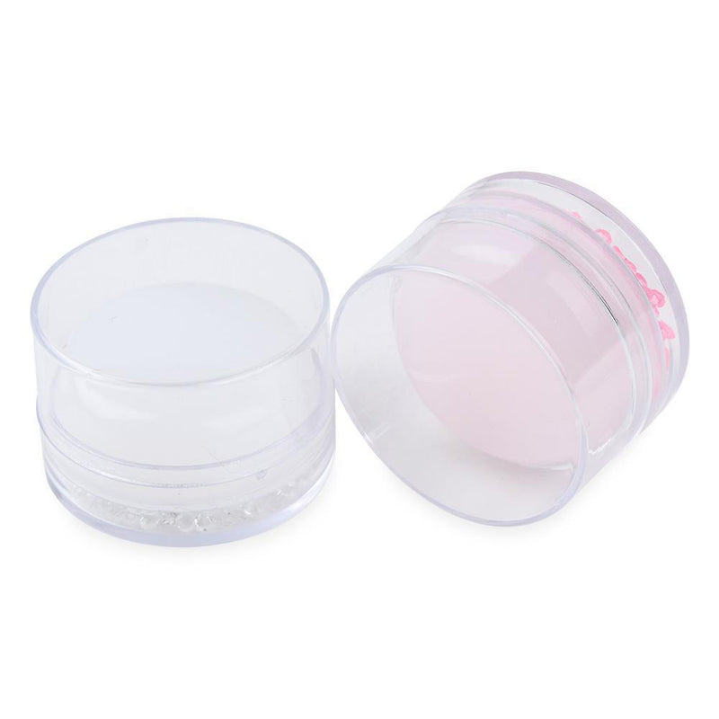 DIY French Nail Clear Jelly Nail Stamper Scraper Set Diamond Design Nail Art