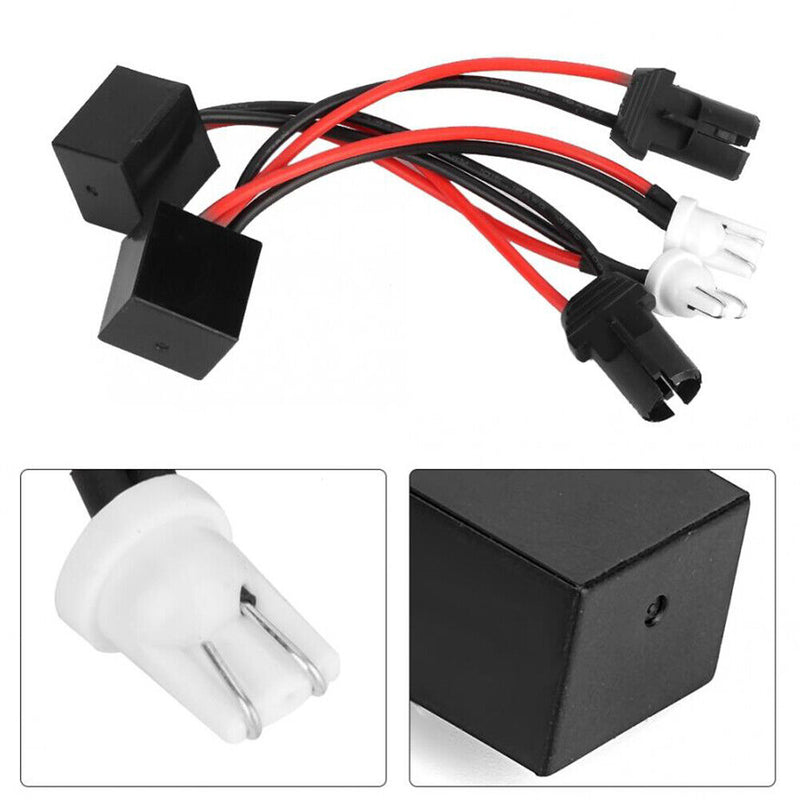 2pcs T10 Turn Signals LED Light Headlight Decoder Error Canceller Adapter
