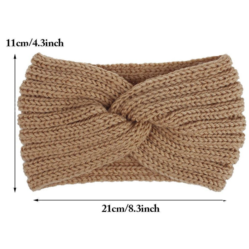 Wrap Knitted Headband Hair Accessories Ear Warmer Headband Cross Knot Hairband