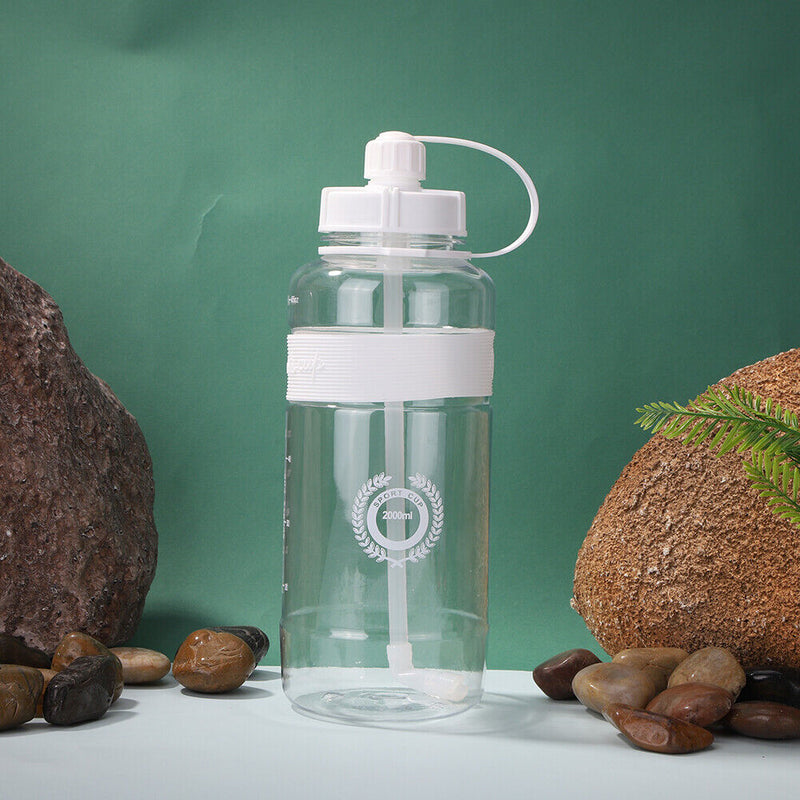 Plastic Portable Sports Large Capacity Women Summer Drinking Straw Kettle Lovely