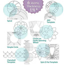 6*Quilting Templates Sewing Stencils Acrylic DIY Patchwork Sewing Ruler Tools#