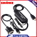 VGA to HDMI-Compatible+3.5 Audio Jack+USB Adapter PC HDTV Video Converter Cable