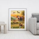 Forest Animals Oil Paint By Number DIY Acrylic Canvas Drawing Home Decorations