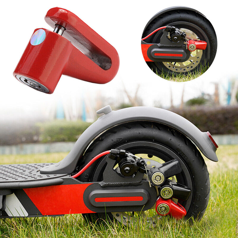 Anti-Theft Wheels Disc Brakes Lock w/ Lock Frame for M365 Scooter (Red) Newly