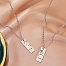 Stainless Steel King Queen Pinky Promise Forever Cross Chain Couples Necklace