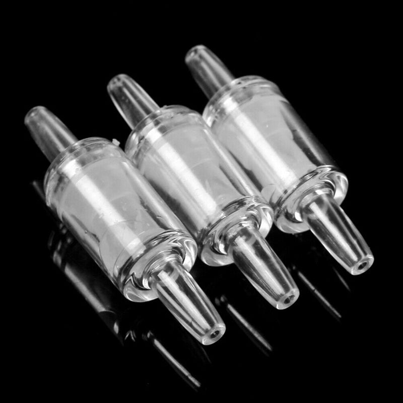 10pcs Tracheal Check Valve Fish Tank Non Return Air Pump (Transparent L) Newly