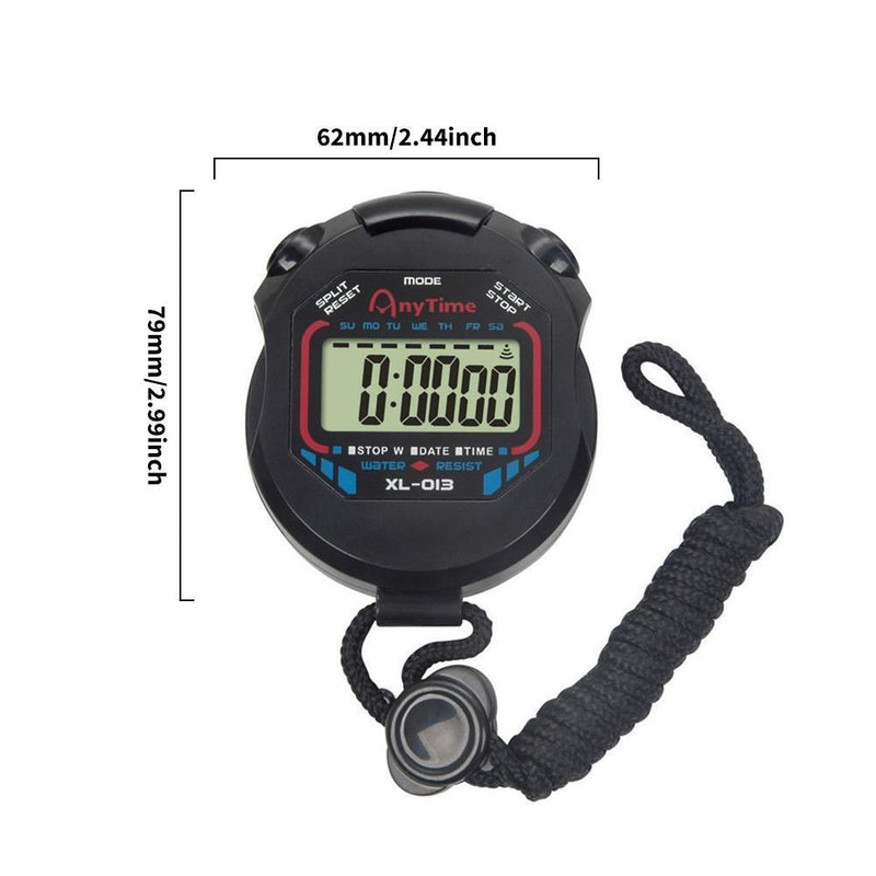 Digital Sports Running Counter Stopwatch Timer Waterproof Alarm Stop Watch