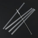 Transparent Wedding Drinking Glass Straws Clean Brush Straight Tube Reusable
