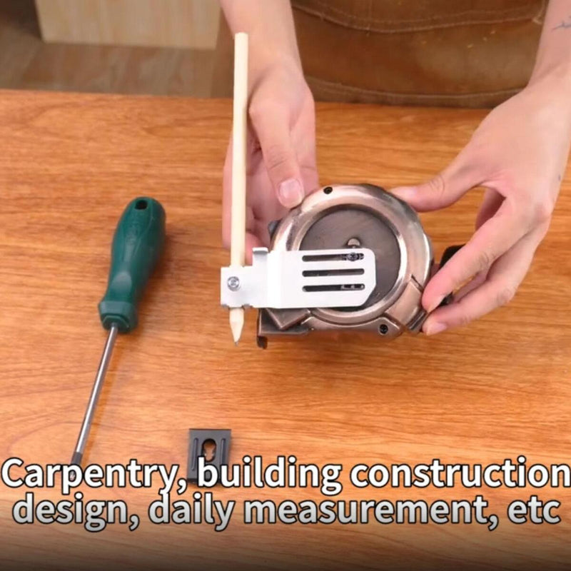 Tape Measure Marker Measure Precision Tool Scribing Pencil Clamp Holder Fixed.