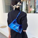 Fashion Women Clear Pure Color Shoulder Hobos Bag Casual Ladies Mini Handbags