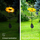 2 Packs Solar Sunflower Lights, Waterproof LED Garden Lamp, for Lawn, Yard Newly
