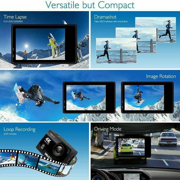 DV Sports Camcorder Sports Camera Ultra 4K 1080P WiFi Camera Action Camcorder