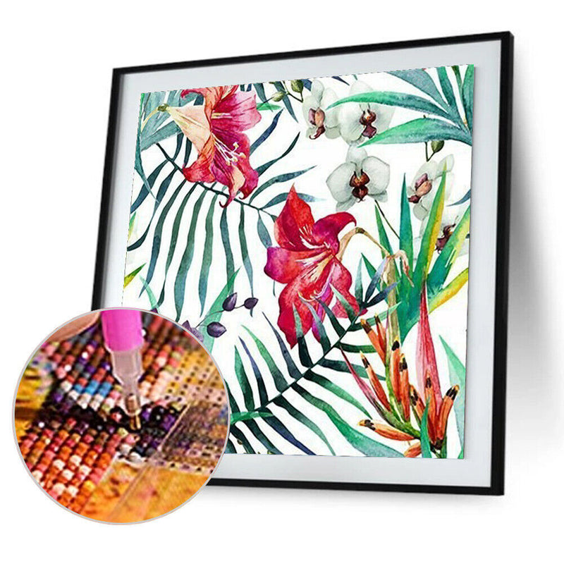 5D Diamond Painting Flower Leaf Full Round Drill Rhinestone DIY Art (A1897)