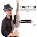 V Magnet Lipstick Tube Pickup Guitar Single Coil for ST Guitar (Chrome)