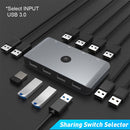 4 Port Sharing 4 Devices KVM Switch Splitter USB 3.0 2.0 Switcher for Keyboard