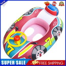 Car Shape Inflatable Swimming Ring Floating Ring with Steering Wheel (Pink)