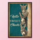 3 Strands DIY Full Embroidery Three Donkey Stamped Cross Stitch Craft Home Decor