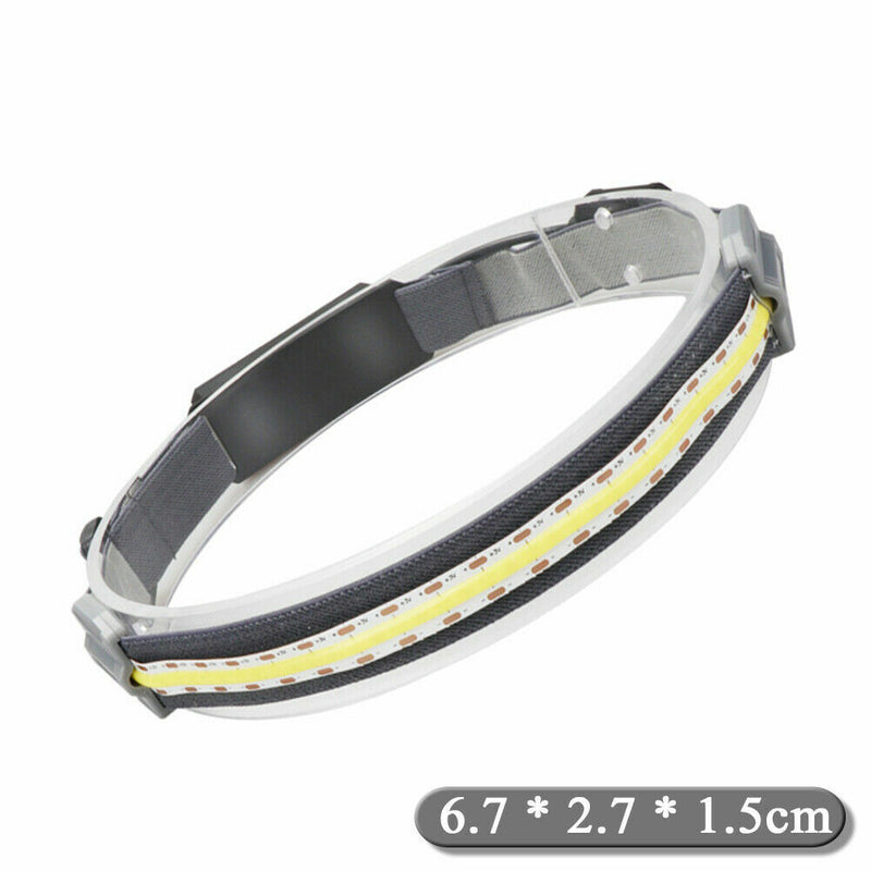 COB+LED Night Running Headlamp Headlight Torch Work Band Bar Head Light T0J7