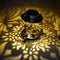 Solar Bird Feeder LED Light Metal Hanging Garden Yard Backyard Decor Lanterns