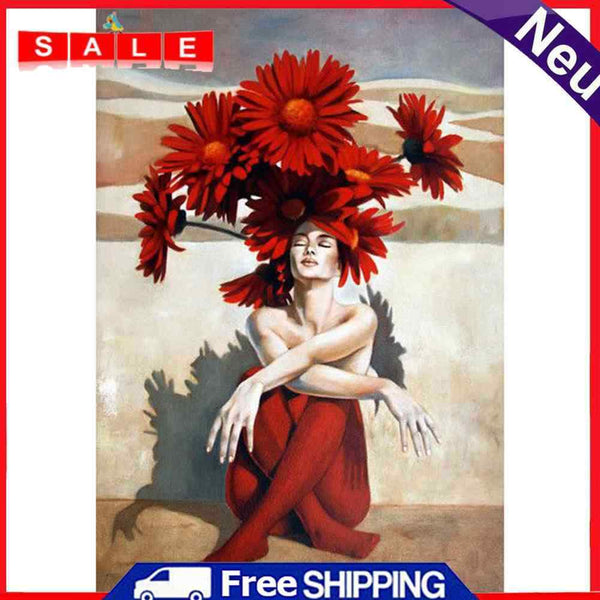 Flowers 40x50cm Oil Paint By Numbers Picture DIY Painting