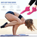 Women Yoga Socks Non-Slip Quick-Dry Backless Ballet Pilates Socks (Rose) Newly