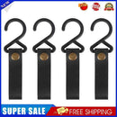 4pcs Outdoor PU Leather Hooks Camping Hiking Tripod Clothes Storage Hanger