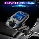 Bluetooth-compatible Car FM Transmitter MP3 Player free Adapter Radio Hands W5M4