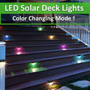 Rechargeable LED Acrylic Shell Solar RGB Waterproof Color Warm White Stair Lamp