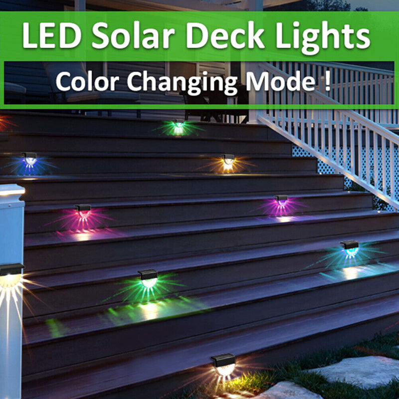Rechargeable LED Acrylic Shell Solar RGB Waterproof Color Warm White Stair Lamp