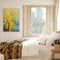 #A Paint by Number Kit Canvas Oil Drawing Yellow Flower for Handicraft Enthusi