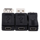 10pcs USB3. 0 OTG 5pin F/M Charger Adapter Converter USB Male to Female