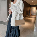 Fashion Women Tote Bag PU Shoulder Handbags Solid Lady Underarm Shopping Purse